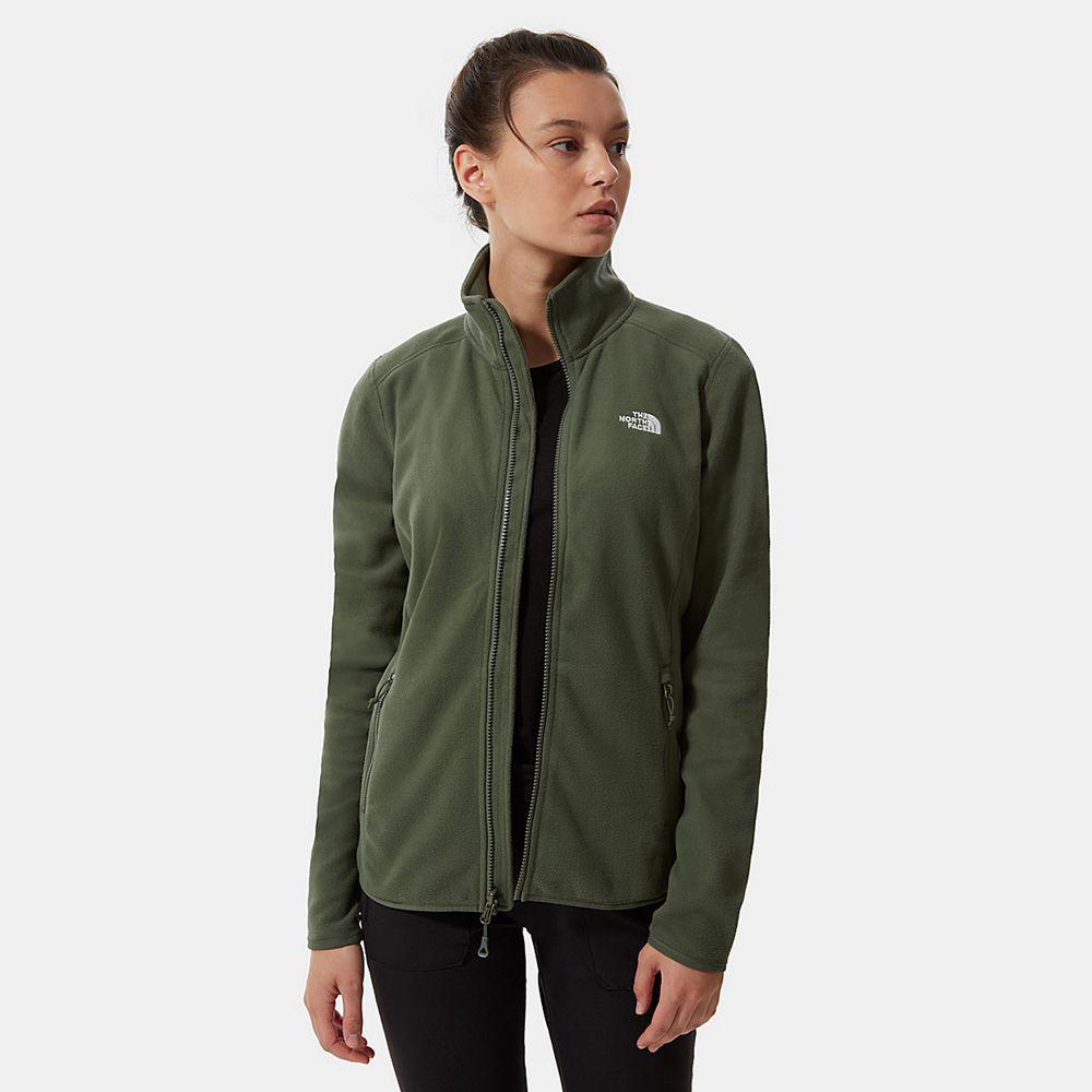 The North Face 100 Glacier Full-Zip Γυναικεια Fleece - Πρασινο (XHGK86127)